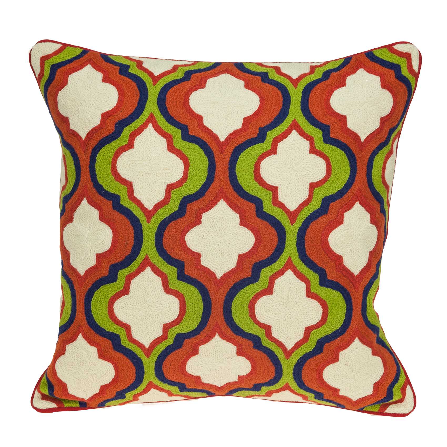 20" x 0.5" x 20" Handmade Traditional Multicolored Pillow Cover