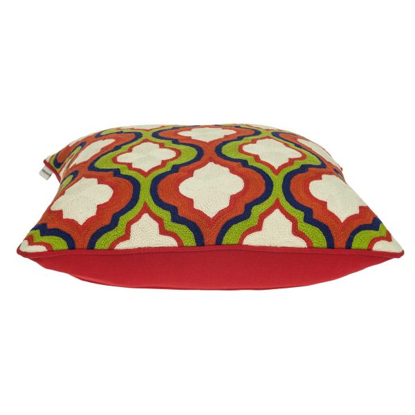 20" x 0.5" x 20" Handmade Traditional Multicolored Pillow Cover - Image 3