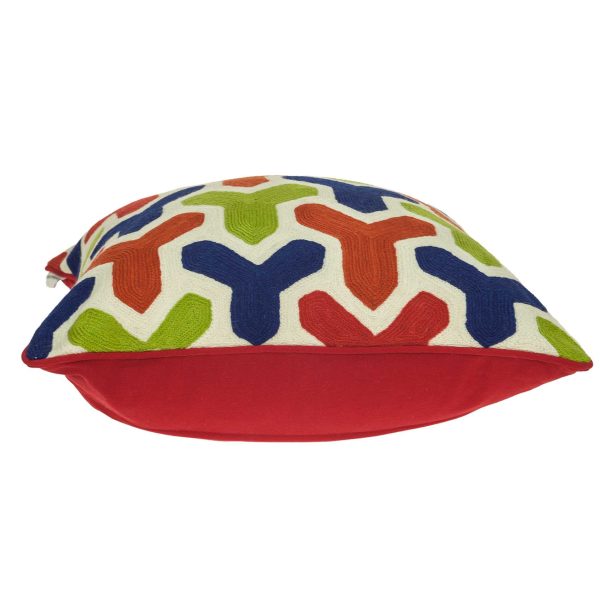 20" x 0.5" x 20" Handmade Transitional Multicolored Pillow Cover - Image 3
