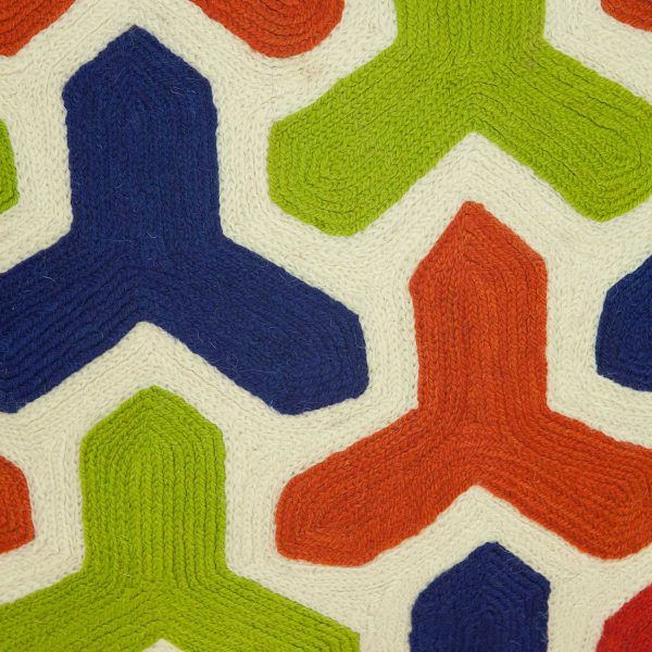 20" x 0.5" x 20" Handmade Transitional Multicolored Pillow Cover - Image 5