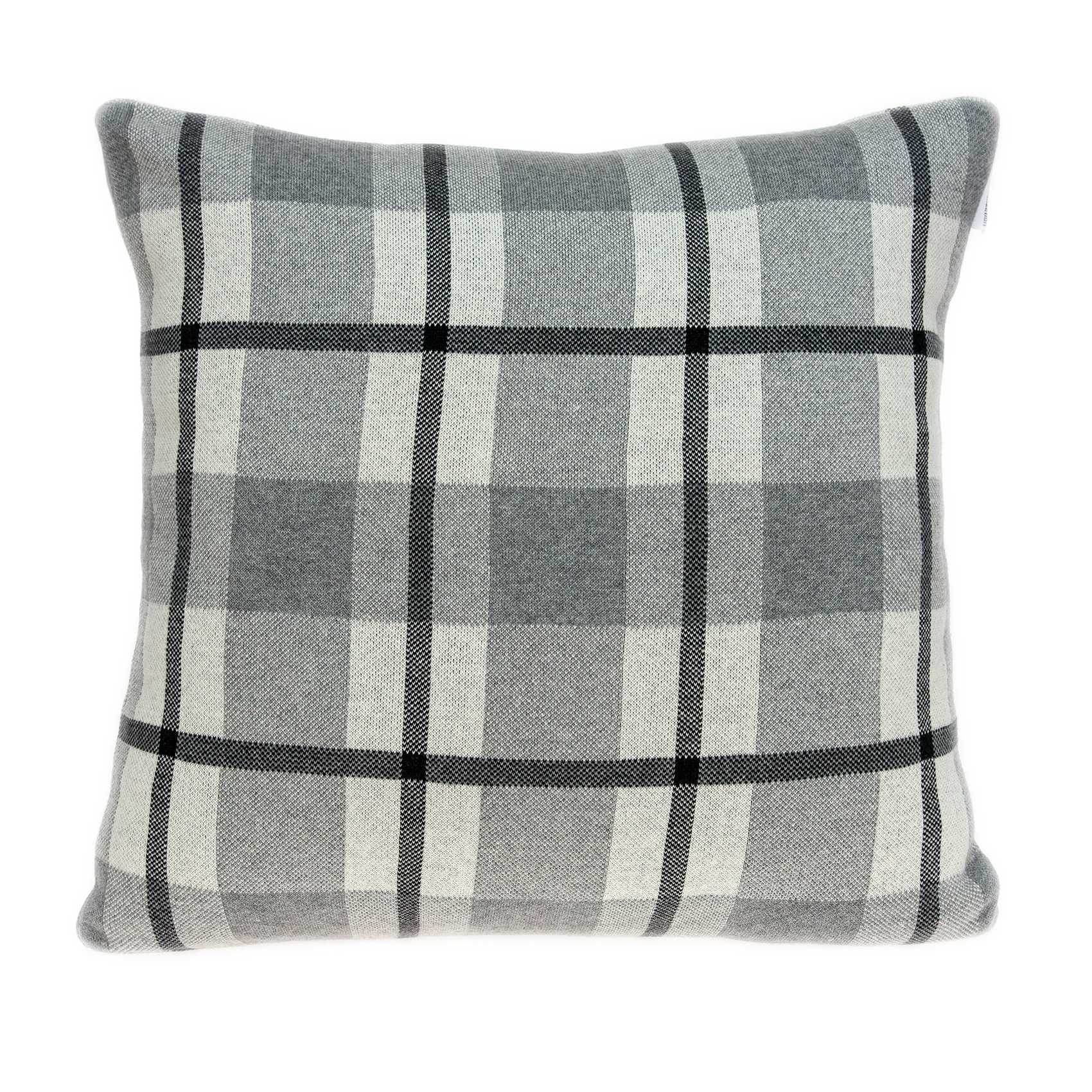 Grey Pillow Cover With Down Insert