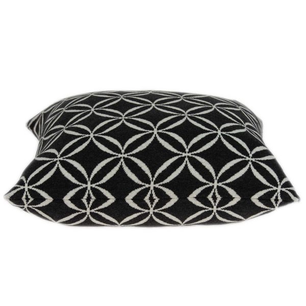 20" x 7" x 20" Transitional Black Pillow Cover With Down Insert - Image 3