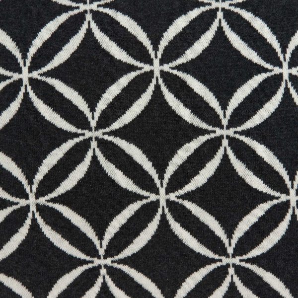 20" x 7" x 20" Transitional Black Pillow Cover With Down Insert - Image 5