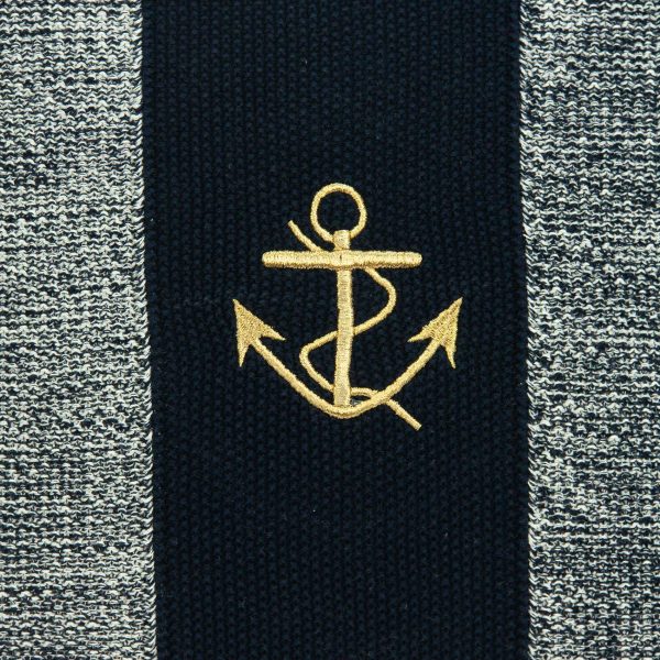 18" x 5" x 18" Nautical Blue Cotton Pillow Cover With Down Insert - Image 5