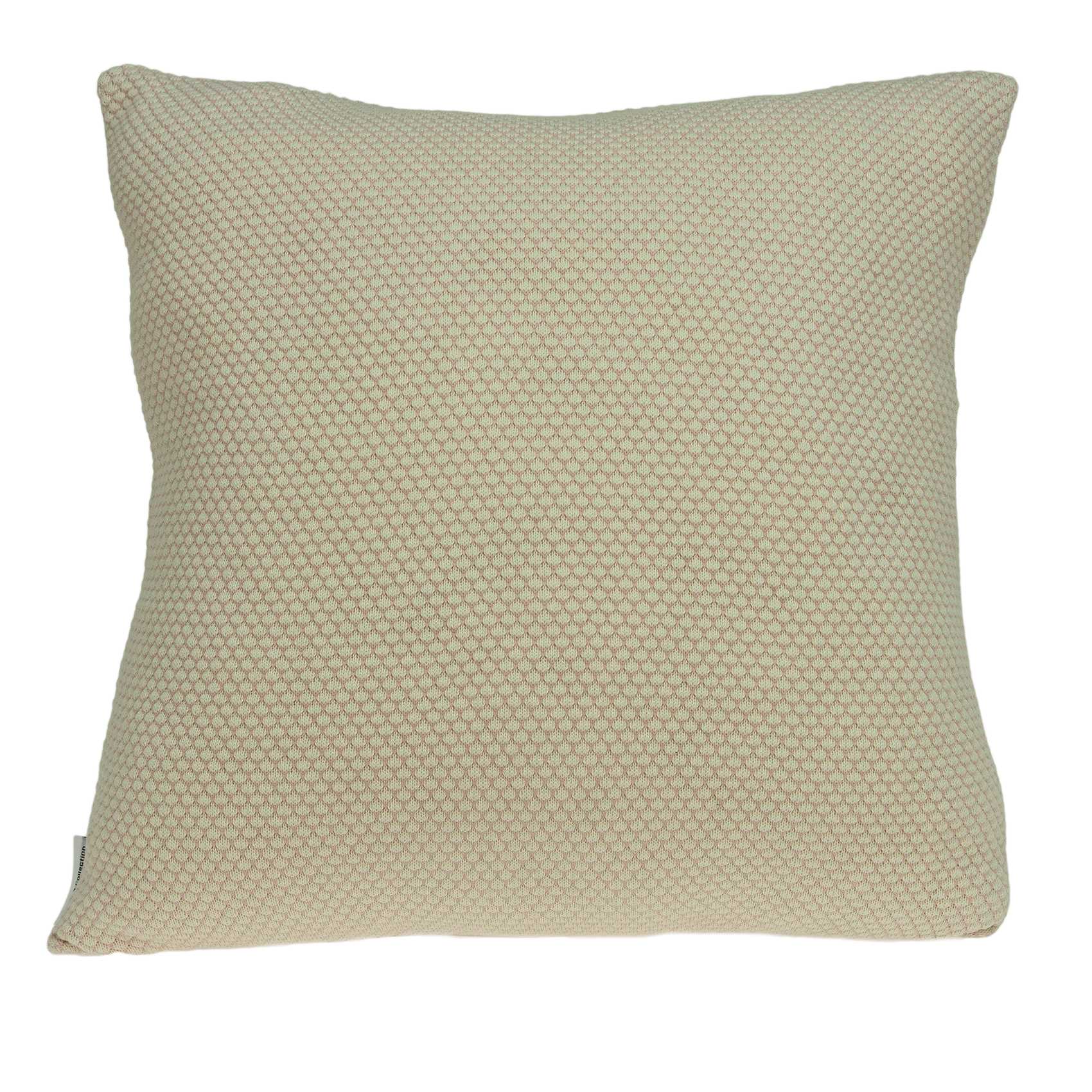 20" x 7" x 20" Unique Transitional Tan Cotton Pillow Cover With Down Insert