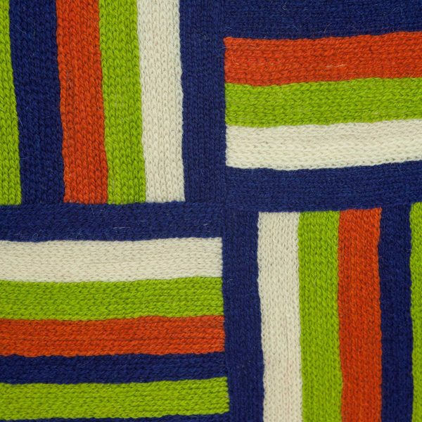 20" x 7" x 20" Handmade Multicolored Accent Pillow Cover With Poly Insert - Image 5