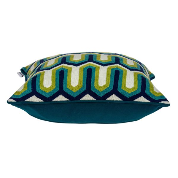 20" x 7" x 20" Handmade Transitional Multicolored Pillow Cover With Poly Insert - Image 3