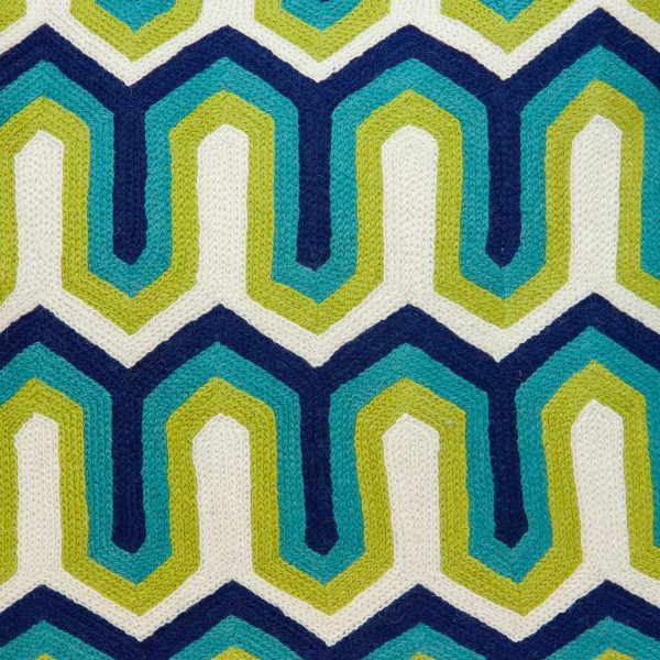 20" x 7" x 20" Handmade Transitional Multicolored Pillow Cover With Poly Insert - Image 5