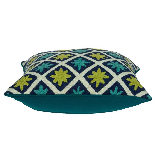 20" x 7" x 20" Handmade Shades Of Green Pillow Cover With Poly Insert - Image 3