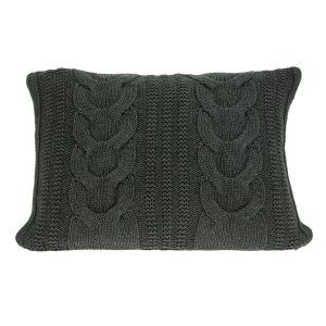 24" x 5" x 16" Transitional Gray Pillow Cover With Down Insert