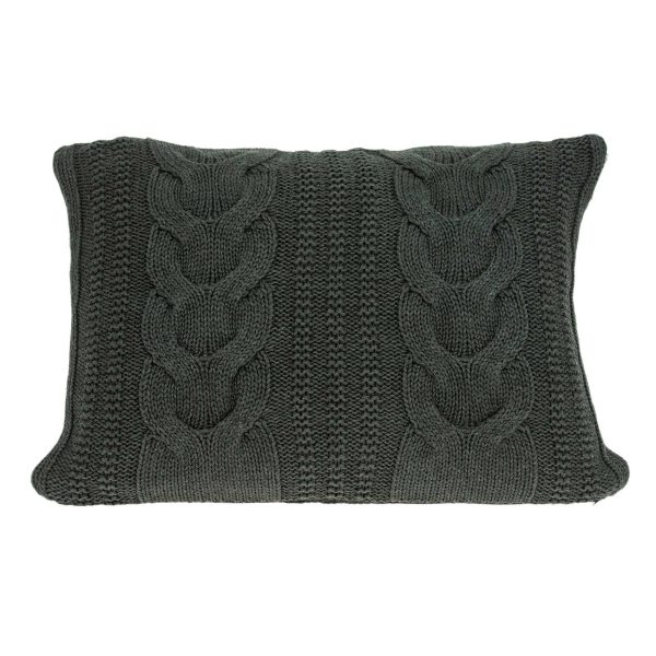 24" x 5" x 16" Transitional Gray Pillow Cover With Down Insert - Image 2