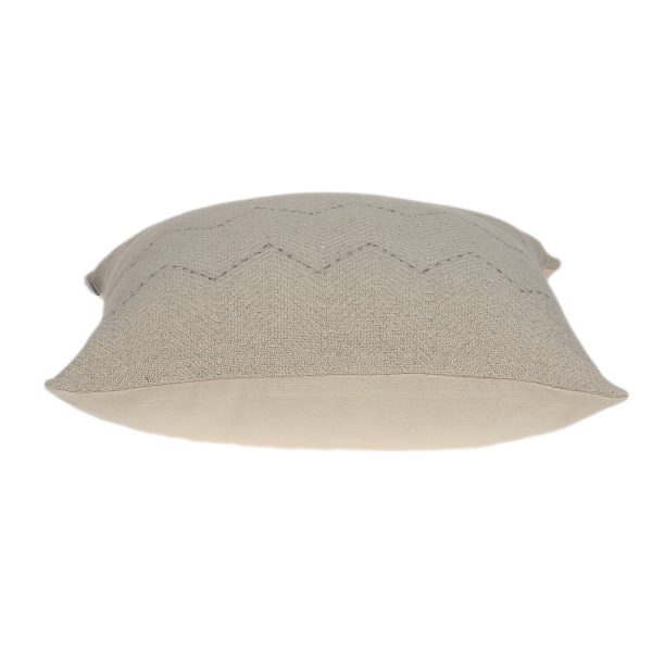20" x 6" x 14" Cool Transitional Beige Pillow Cover With Down Insert - Image 4