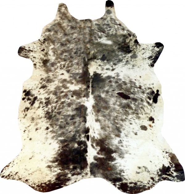 6.5 Ft  Black and White Brindled Cowhide Rug - Image 3