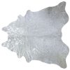 6.5 Ft  Silver Devore Brindled Cowhide Rug - Image 3