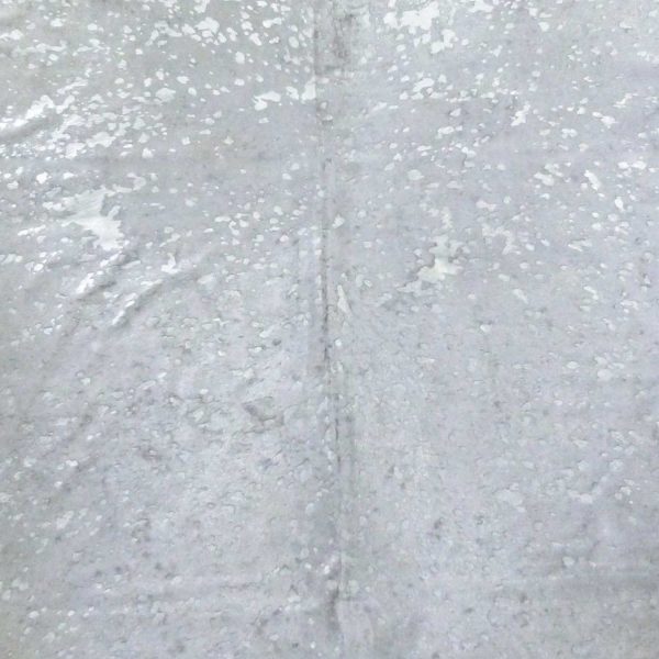 6.5 Ft  Silver Devore Brindled Cowhide Rug - Image 4