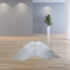 6.5 Ft  Silver Devore Brindled Cowhide Rug - Image 5