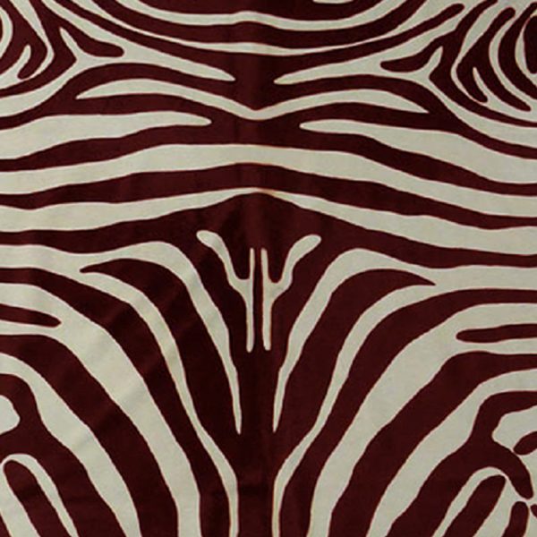 6 Ft Brown and White Stenciled Cowhide Rug - Image 3