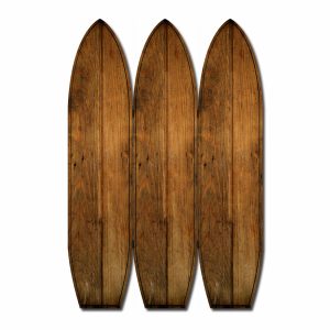 47 x 1 x 71 Brown Wood Coastal Surfboard  Screen