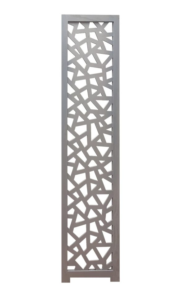 67 x 1.5 x 50 Gray Wood  Screen - Image 2