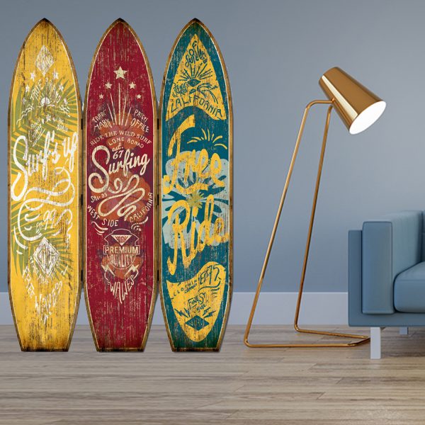 47 x 1 x 71 Multicolor Wood Endless Summer  Screen - Image 2
