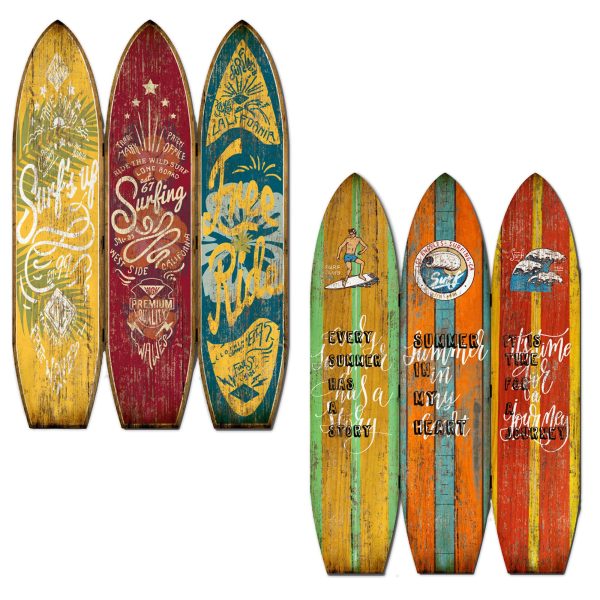 47 x 1 x 71 Multicolor Wood Endless Summer  Screen - Image 3