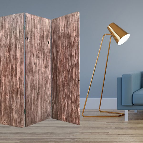 53 x 2 x 71 x 72 Brown Wood Woodland - 3 Panel Screen - Image 2