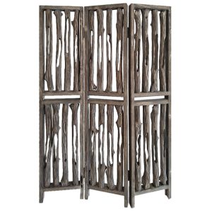 53" x 3" x 71" Weathered Brown, Wood, Wrightwood - Screen