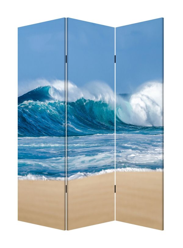 48 x 1 x 72 Multicolor Canvas Surf's Up - 3 Panel Screen - Image 2