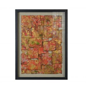 14 x 2 x 32 Multicolor Glass And Paper - Shadow Box