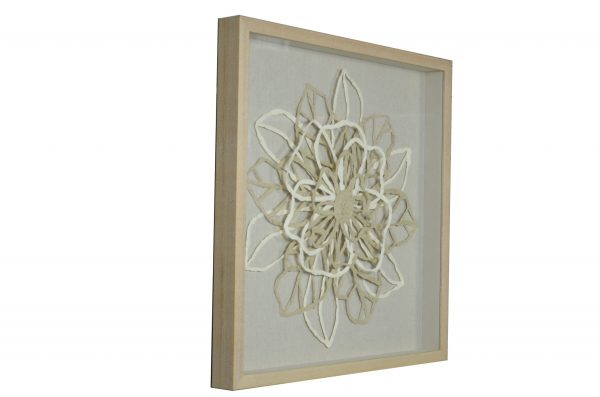 15 x 2 x 28 Natural Brown Wood Paper And Glass - Shadow Box - Image 2
