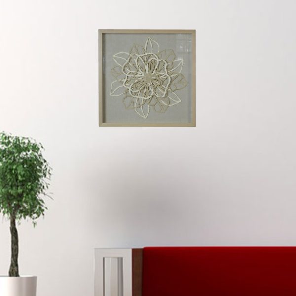 15 x 2 x 28 Natural Brown Wood Paper And Glass - Shadow Box - Image 3