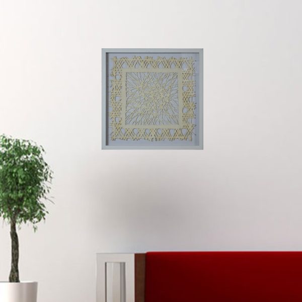 White and Natural Cut Paper Shadow Box Wall Art - Image 3