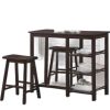 3 Piece Counter Height Set In Walnut - Image 2