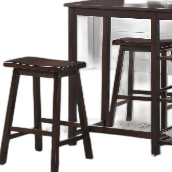 3 Piece Counter Height Set In Walnut - Image 4