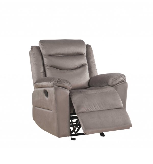37" X 35" X 42" Velvet  Upholstery Metal Reclining Mechanism Glider Recliner - Image 3