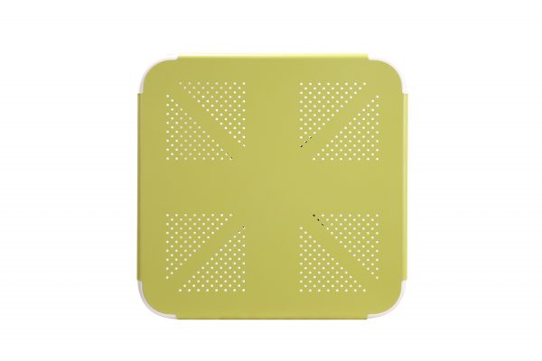 24" X 24" X 30" Yellow White Metal Folding Table - Image 2