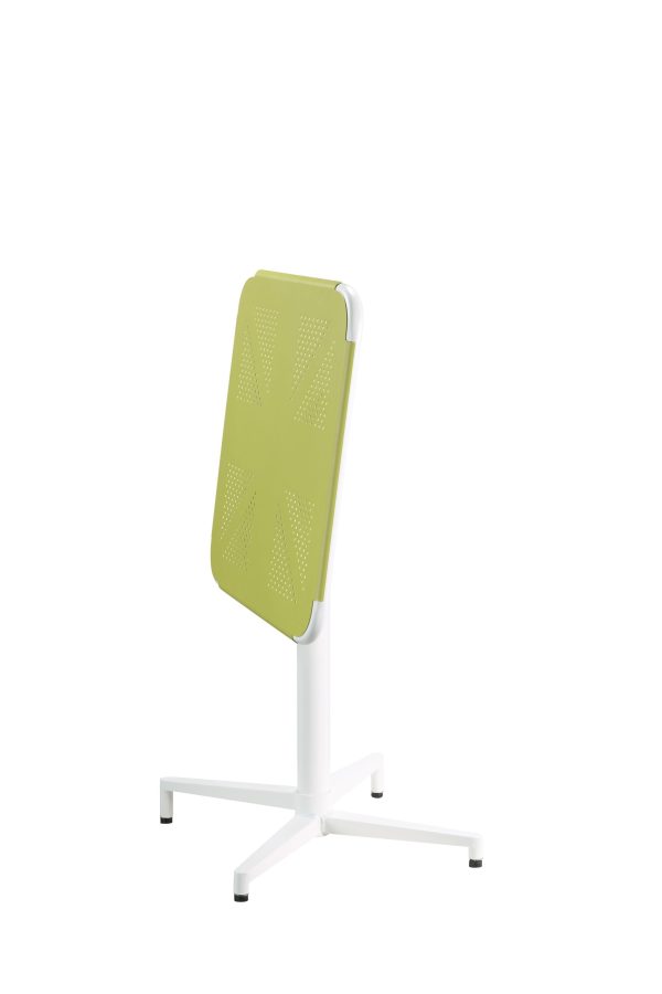 24" X 24" X 30" Yellow White Metal Folding Table - Image 3