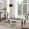 17" X 48" X 30" Walnut White Wood Sofa Table - Image 2