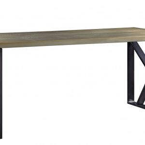 34" Gold Solid Wood Rectangular Computer Desk