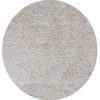 8' Round  Polyester Ivory  Heather Area Rug