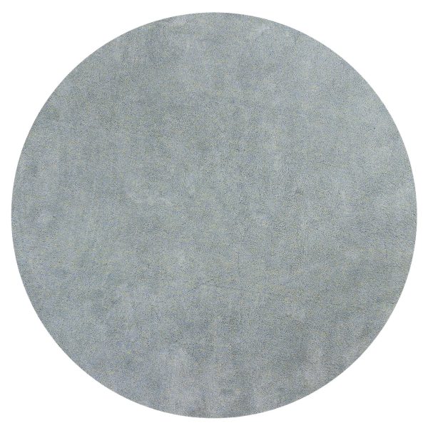 8' Round  Polyester Blue Heather Area Rug - Image 4