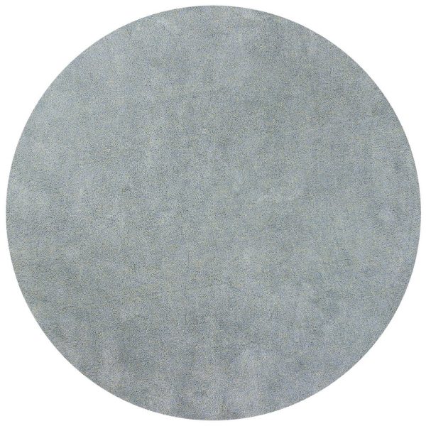 8' Round  Polyester Blue Heather Area Rug - Image 5