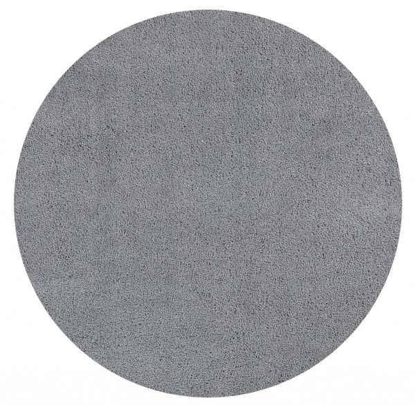 8' Round  Polyester Grey Area Rug