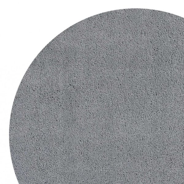 8' Round  Polyester Grey Area Rug - Image 2