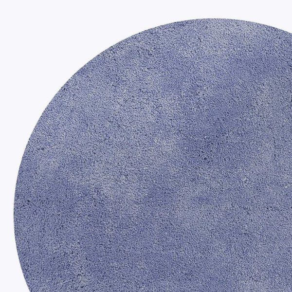 8' Round  Polyester Purple Area Rug - Image 2