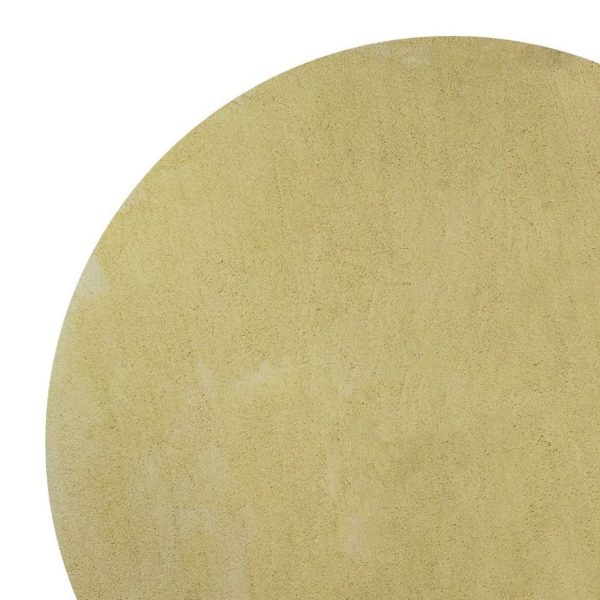 8' Canary Yellow Round Indoor Shag Rug - Image 2