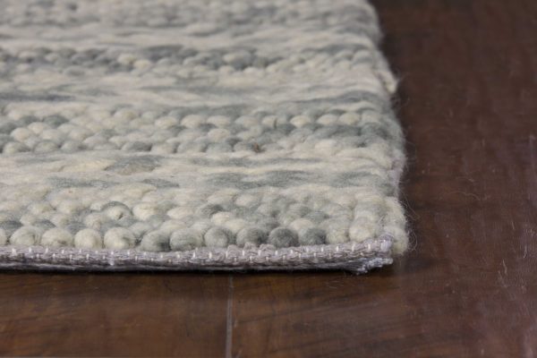 5' x 7'  Wool Grey Area Rug - Image 5
