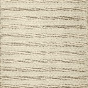 5'x7' White Ivory Hand Woven Knobby Cornish Stripe Indoor Area Rug