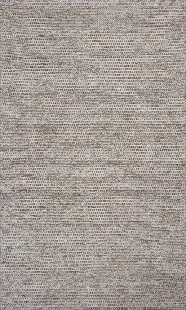 5' x 7'  Natural Wool Boucle Berber Style Area Rug