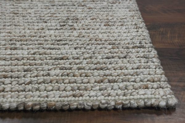5' x 7'  Natural Wool Boucle Berber Style Area Rug - Image 4